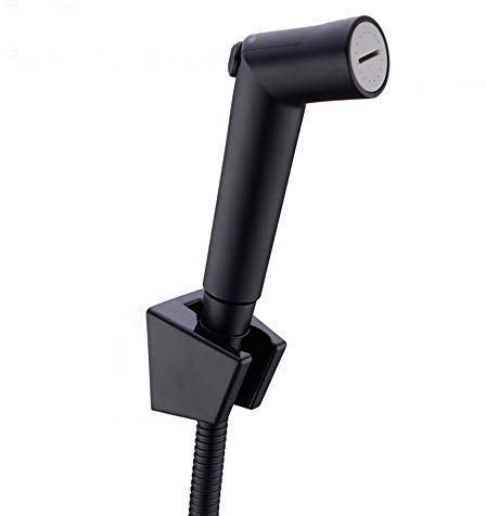 GLYYR Modern Bidet Handbrause mit Kaltes Wasser Messing Bidet Sprayer Set Wandhalterung Bad Bidet WC-Sprühpistole für Persönliche Hygiene, Bodenreinigung,Schwarz