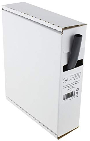Schrumpfschlauch schwarz 3:1 mit Kleber, 9,0-3,0mm, 3 Meter - Spenderbox
