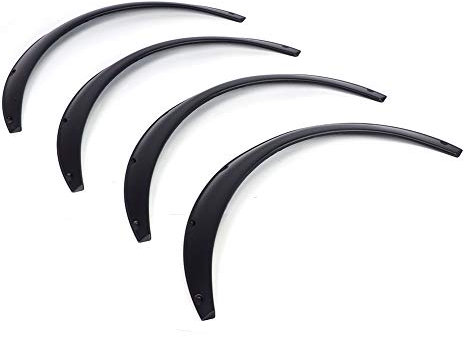 Élargisseurs d'aile de roue de voiture, 4 pièces 90mm/3.5inch évasements d'aile flexibles universels larges arches de sourcil de roue gardes anti-éclaboussures protecteur de sourcil de roue