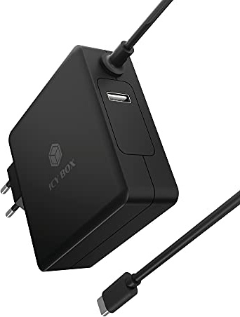ICY BOX Netzteil Power Delivery 90 Watt Type-C Anschluss IB-PS101-PD | 90 Watt Power DeliveryType-C zum Notebook/DockKompakt für unterwegs und Büro