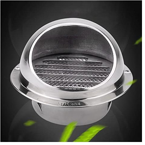 ZXCASDF Sfera in Acciaio Inox Griglia di Ventilazione,Condotto di Ventilazione a Parete,Griglia Aria Scarico,Utilizzato per Tubi di Scarico dell'essiccatore,Tubi Flessibili,100mm/3.94in