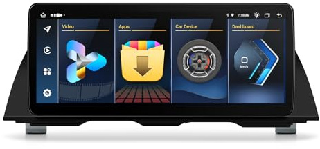 XTRONS 12.3 inch Android 13 Car Stereo Octa Core 4+64GB, iDrive System Retained Radio Player Built-in 4G DSP Car Play GPS Sat Nav, Support DAB+ AHD Camera OBD DVR for 5 series F10/F11 CIC System