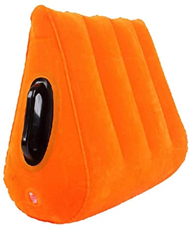 Snner Inflatable Pillow Inflatable Wedge Pillow, Auxiliary Inlet Triangle Cushion with Armrest Portable Foldout Out-Door Mattress Positioning for Sofa Bed