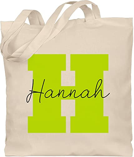 Geschenk mit Namen personalisiert by Shirtracer - Baumwolltasche - Buchstabe mit Name - Geschenk mit Namen Persönliches personalisiertes Custom Gift Namen bedrucken Initialen Anfangsbuchstabe Namens