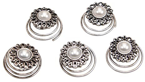 Alpenflüstern Trachten Haar-Curlies Helena 5-er Set - Damen Trachten Haarschmuck (creme-weiß) ADV135