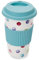 Cooksmart British Designed Travel Cup with Silicone Band | Travel Mugs for Hot Drinks Perfect for On The Go | Hot Drinks Travel Mug with Lovely Designs - Spotty Dotty