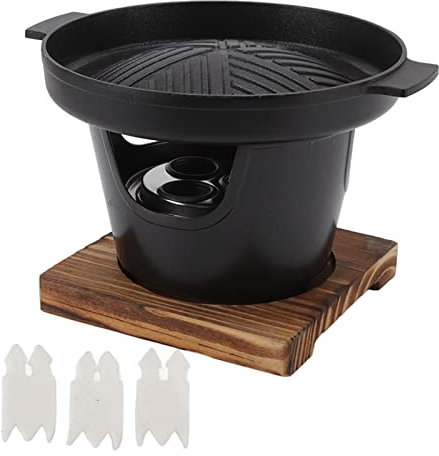 Mini barbecue da tavolo, portatile, senza fumo, piccola pentola per la famiglia coreana con superfici di cottura antiaderenti per esterni, campeggio, barbecue