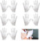 5Pares Guantes Hidratantes Algodon Dermatologicos para Manos Secas, Eczema, Belleza, Sabañones Piel Sensible e Irritada Adecuados para Tratamiento Nocturno de la Piel, Talla única Unisex Blanco