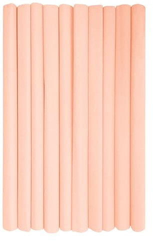 Interdruk Krepppapierrollen für Kinder, DIY und Dekorationen, 10 Rollen (50 cm x 200 cm, 28 g/m²), 35 Pastell-Pfirsichorange
