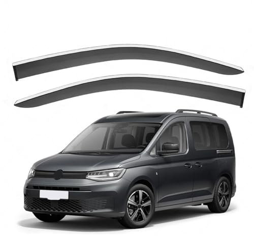 WYXFCBF Auto Windabweiser für VW Caddy MK3-2K 2005-2017 2018 2019, 2 Stück Windabweiser Autofenster Seitenscheiben Regenabweiser Visiere, Auto Zubehör