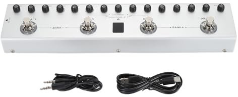 Gitarren-Multieffektpedal, 36 Töne, 9 Ampere, 8 IR, Wiederaufladbares Multieffektpedal, Gitarreneffektpedal, Multieffekt-Bassgitarrenpedal für Bassgitarre
