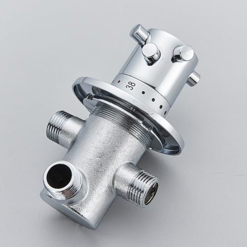 Thermostatventil, G1/2 Kupfer-Temperaturregelventil, Mischventil, Solarrohr, Thermostatventil für Waschbecken, Bidets und Duschen
