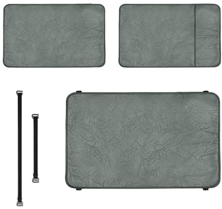 Kopfstützenbezug für Möbel, Kopfstützenschutz, rutschfester Kopfstützenbezug, Schonbezug für Sessel, Sesselschoner mit Taschen, Liegestuhlbezug mit Seitentaschen