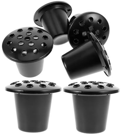 TINEASUR 6piezas Soporte De Flores para Cementerio Base De Plástico Negro para Decoración De Jarrones para Honrar Queridos Días Conmemorativos