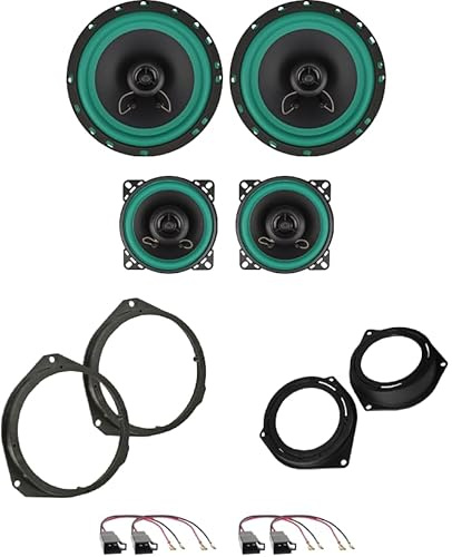 IPNOSIS Kit 4 Casse IP-01165 + IP-01100 per Fiat Punto 2 Serie (188) - Grande Punto - Punto Evo (199) con 2 Supporti Anteriori, 2 Supporti Posteriori e 4 Connettori