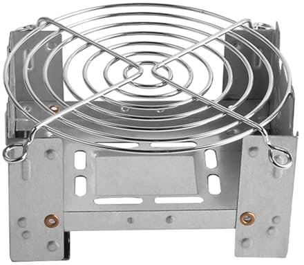 Hornillo de camping, con estructura de rejilla, hervidor de alcohol, quemador de horno de bolsillo, cortavientos, plegable, portátil, para camping, senderismo, picnic, barbacoa