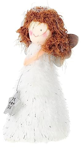 HAWILLOSCH Decorazione Natalizia Angelo Di Natale Elegante Angelo Puntale Per Albero Di Natale