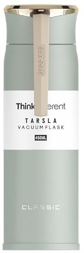 Fashion Insulated Cup Thermo Stainless Steel Vacuum Flask Portable Water Bottle 450ml Travel Thermal Cup Eco-Friendly Water Bottles (Green)