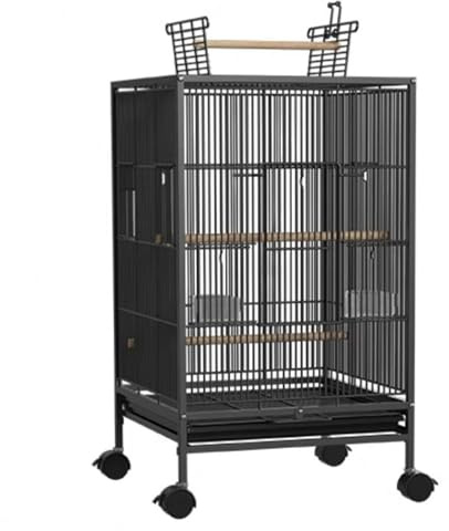 Vogelvoliere XXL Innen, Vogelkäfig Wellensittich, mit Oberlicht-Design und Abnehmbaren Rollen, for Nymphensittiche, Sonnensittiche(White,24 * 16.5 * 31in)