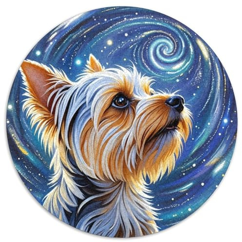 1000 Piece Yorkshire Terrier Jigsaw Puzzles Educational Games Home Decoration Yorkshire Terrier Vortex Sky Puzzle Birthday Gifts 1000pcs (67.5x67.5cm)