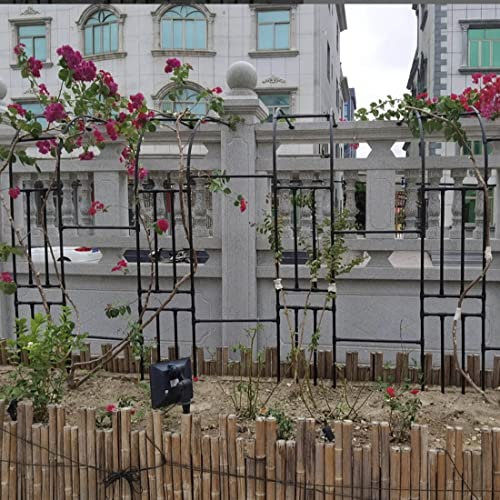 Arche de jardin en métal pour plantes grimpantes - Demi-arche galvanisée résistante aux intempéries - Blanc - 180 x 240 cm - Support décoratif pour fleurs de jardin