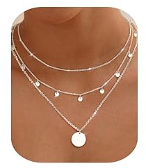 Chriscoco 3 st halsband dam guld/silver halsband rostfritt stål 14k guldpläterat halsband halsband justerbar kedja silver choker pärlor hjärta halsband för kvinnor flickor