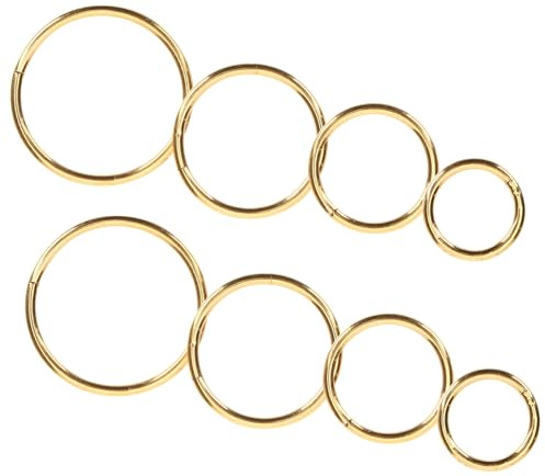 IMIKEYA 8piezas Anillos Nasales para Piercings de Nariz Joyería para Aros Nasales Tamanos para Uso Diario y Eventos Especiales