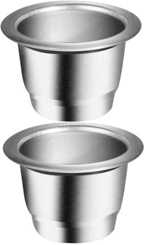 BESPORTBLE 2 pièces Filtre à Café Réutilisable Acier Inoxydable Passoire Portable et Lavable pour Capsules Filtre Ménager Écologique Facile à Nettoyer et Installer