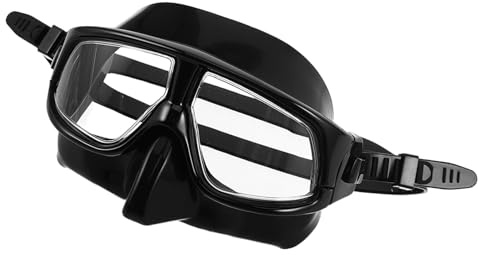 CLISPEED Masque de Plongée Ajustable pour Hommes et Femmes Lunettes de Natation à Faible Volume Étanche et Confortable Vue Panoramique Large pour Snorkeling et Plongée sous