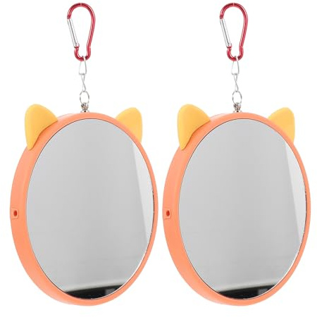 SHINEOFI 2 Stück Hängender Papageienspiegel Vogelspielzeug mit Spiegel Design für Sittiche Wellensittiche und Papageien Robustes Glasmaterial Spielerisch Beschäftigung und Käfigdekoration