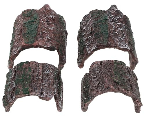 HEMOTON 4 St Reptile Cave Reptil Gömställe Akvarielandskapsdekoration Ödla Skydd Reptil Som Gömmer Grottan Orm Som Gömmer Sig Pvc