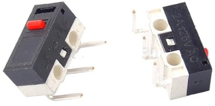 10 pezzi Interruttore for mouse Curva a destra 90 gradi Ago curvo 1A 125VAC Microinterruttore 3 pin Piccolo interruttore a pulsante