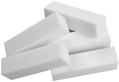Buffer per la cura delle unghie da 5 pezzi, lucidatura, blocco di levigatura, lime per unghie per smalto a 4 vie, punte per manicure per pedicure artistico - bianco