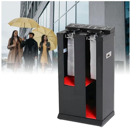 Distributore di sacchetti per ombrelli commerciali, macchina avvolgitrice automatica per ombrelli bagnati per supporti interni, include 200 sacchetti