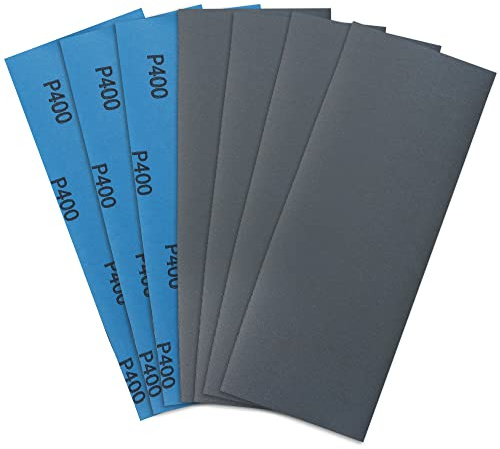 LotFancy 400 Grit Sandpaper, 45PCS, 9 x 3.6 Dry Wet Sand Paper, Silicon Carbide Sanding Sheet for Metal Automotive Wood Furniture Sanding, Polishing, Finishing