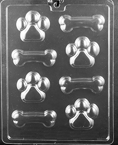 Grandmama's Goodies A153 Schokoladenform mit Hundeknochen und Pfotenabdruck, mit exklusiver Anleitung (evtl. nicht in deutscher Sprache).