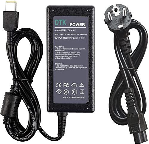 DTK® Ladegerät 20V 2,25A 45W Notebook Laptop Ladekabel AC Netzteil für Lenovo IdeaPad Stecker Ladegeräte Netzteile für tragbare Computer Netz Batterie Stromversorgung [11 x 5,0mm]