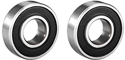 sourcing map 2 Stück 6001-2RS Kugellager doppelt abgedichtet 12mmx28mmx8mm Rillenkugellager
