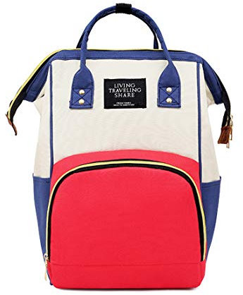 RONGJJ Baby Wickelrucksack Wickeltasche Multifunktional Mode Wickelrucksack 25 * 17 * 40cm Große Kapazität Babyrucksack, Beige