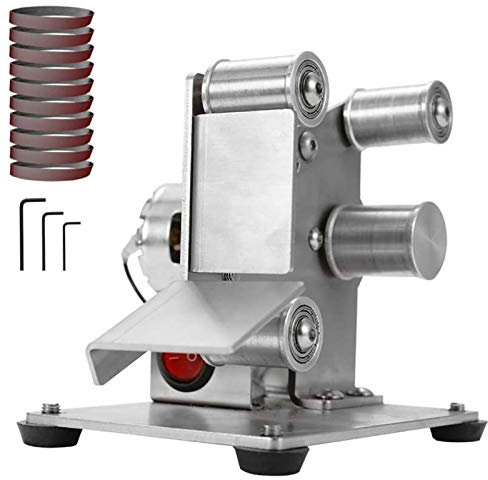 Lijadora De Banda 4000-9000 Rpm Con 7 Posiciones Ajustables, Lijadora De Bordes Lijadora De Bordes Para Trabajos Manuales 10 Bandas + 3 Llave Inglesa