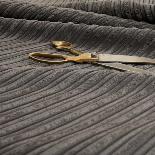 Soft Jumbo Corduroy Textile Home Upholstery Fabric, Charcoal