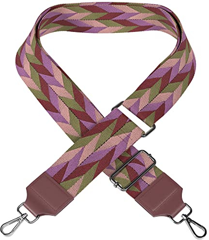 EAZY CASE - Verstellbarer Taschengurt, Ersatz Schultergurt für Handtaschen, Schulterriemen für Umhängetaschen, breiter Taschenriemen für Taschen und Tragetaschen, DIY Taschenband, Mixed Beere