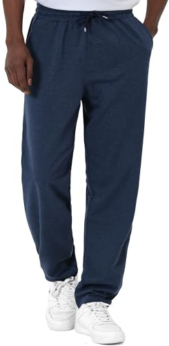 ROSS CAMP Pantalon de Sport Homme - Pantalons de Jogging Hommes - Sport Hommes Longs Coton, Loisirs Pantalon d'entraînement, Survêtement Joggers Moderne (Bleu Marine, L)