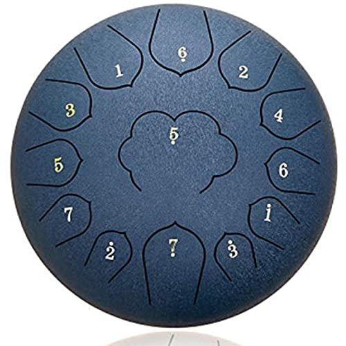 12 Zoll 13 Tone Tongue Drum Zungentrommel Ätherische Trommel Stahl Handpan Trommel Hand Pan Drum Percussion Instrument für Meditation Yoga Klangheilung