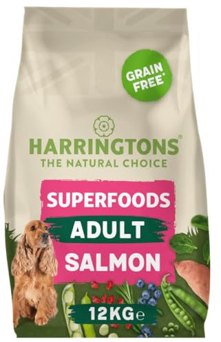 Harringtons Superfoods Complete Grain Free Hypoallergenic Salmon with Veg Dry Adult Dog Food 12kg - Made with All Natural Ingredients