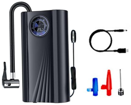 Okiyakusama Bomba de Aire de Neumáticos de Coche, Bomba de Neumáticos Portátil de Mano, Accesorios para Automóviles, Negro