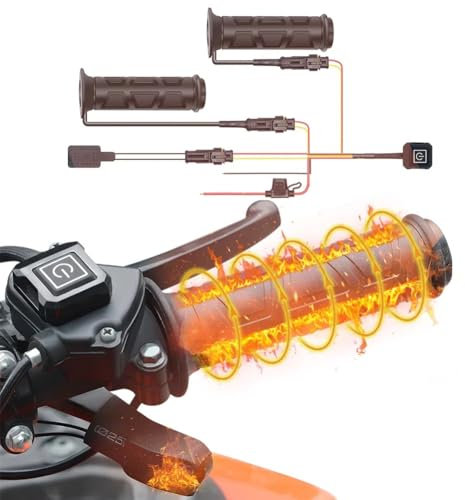 Poignées Chauffantes 12 V ATV - 3 Niveaux Réglables - Étanches - Régulation Intelligente de la Température - Pour l'Hiver