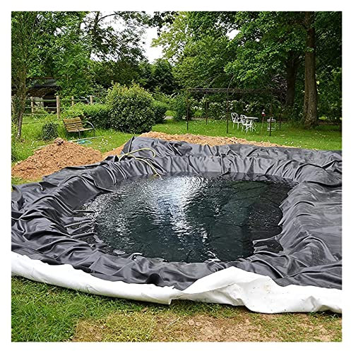 Revêtement de bassin en polyéthylène haute densité imperméable de 1 mm pour puits de toit de jardin, jardin, fontaine (noir, 1 x 2 m)