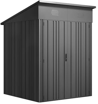 Hoggar - Casetta giardino esterno 2,82 m2 Pioneer Y30 - Colonne a V - Struttura autoportante - Doppia porta rinforzata - Chiusura con chiave inclusa - Tetto robusto - Capannone metallico 162 x 174 x