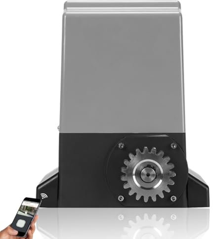 Abridor de puerta corrediza eléctrico 800-2000 KG Accionamiento automático de puerta corredera, kit de seguridad de entrada de motor de abridor de puerta automático, con 2 sensores infrarrojos, 550